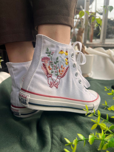 Hands and Flowers Converse Embroidery