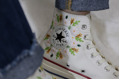Wildflower Date Converse Embroidery