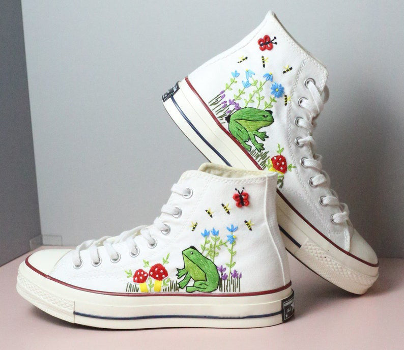 Frog Meadow Converse Embroidery