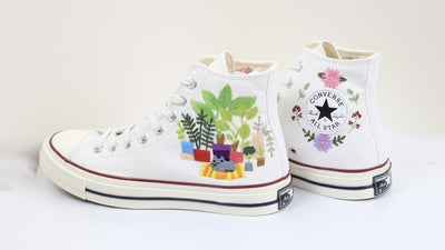 Houseplant Garden Converse Embroidery