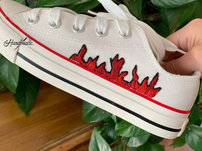 Flame Stripe Converse Embroidery