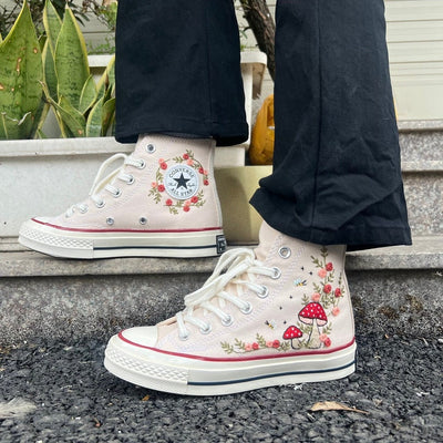 Mushroom Garden Converse Embroidery