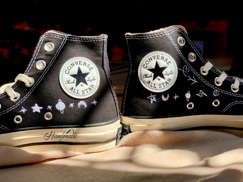 Skeleton Hand Converse Embroidery