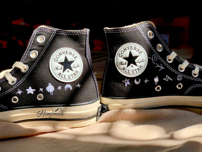 Skeleton Hand Converse Embroidery