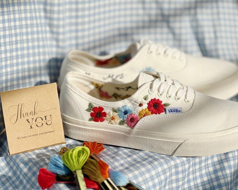 Personalized Wildflower Converse Embroidery