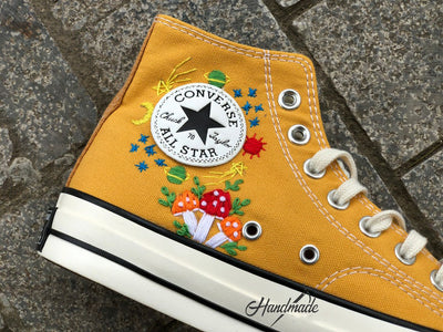 Mushroom Garden Converse Embroidery