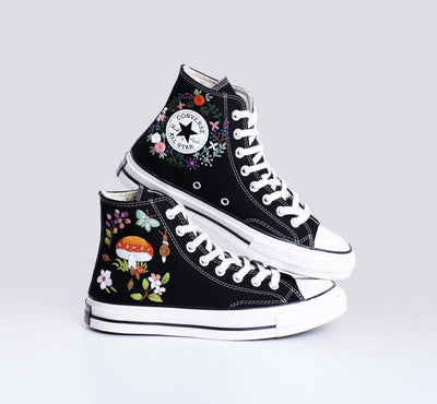 Mushroom Garden Converse Embroidery