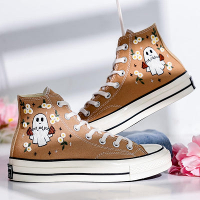 Halloween Embroidered Converse Shoes