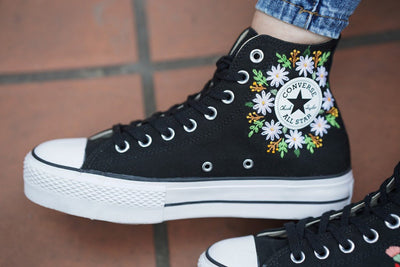 Poppy Field Converse Embroidery