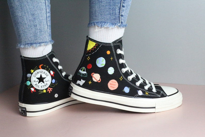 Space Planets Converse Embroidery