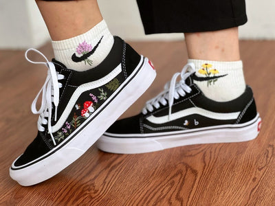 Forest Mushroom Converse Embroidery
