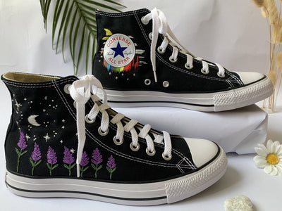 Lavender Moon Converse Embroidery