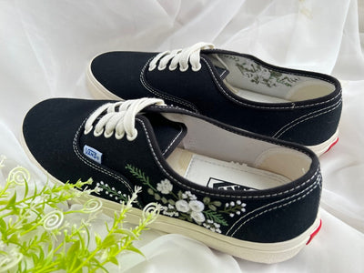 White Rose Converse Embroidery