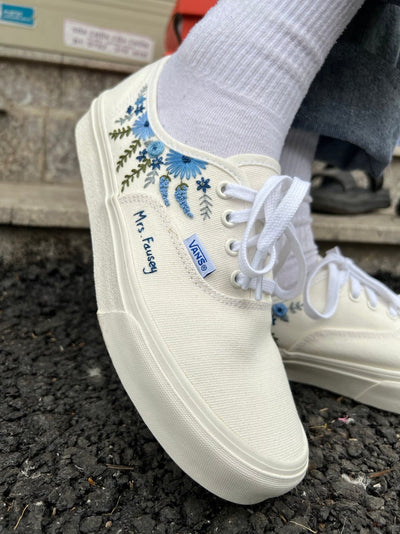 Forget Me Not Wedding Converse Embroidery