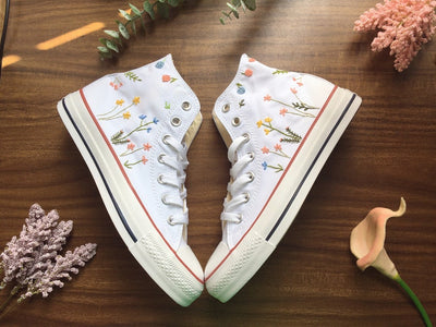 Wildflower Garden Converse Embroidery