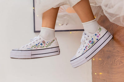 Butterfly Garden Converse Embroidery