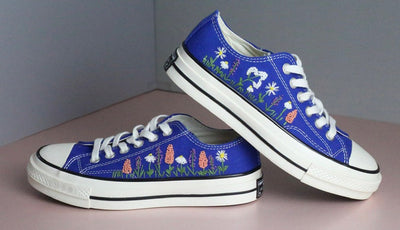 Wildflower Heart Converse Embroidery