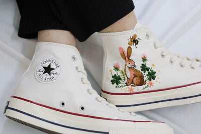 Rabbit Clover Converse Embroidery