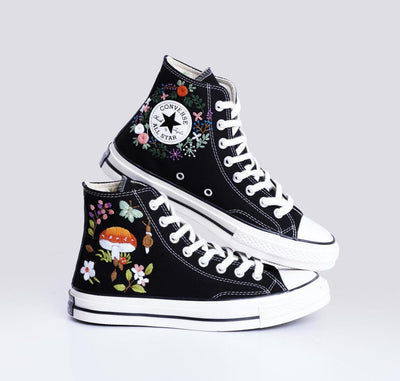 Mushroom Meadow Converse Embroidery