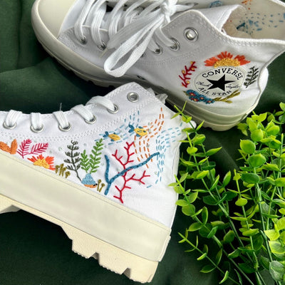 Ocean Coral Converse Embroidery