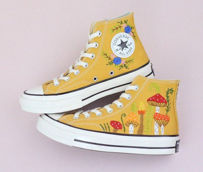 Autumn Mushrooms Converse Embroidery