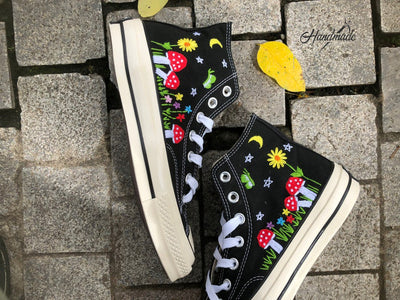 Mushroom Night Converse Embroidery