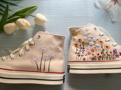Cardinal Flower Converse Embroidery