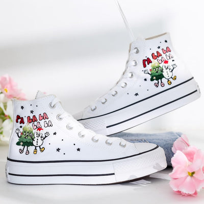 Christmas Embroidered Converse Shoes