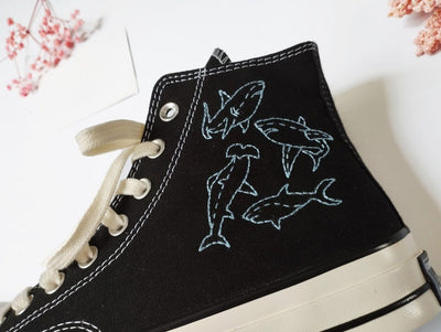 Shark Converse Embroidery
