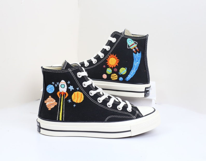 Rocket Solar System Converse Embroidery