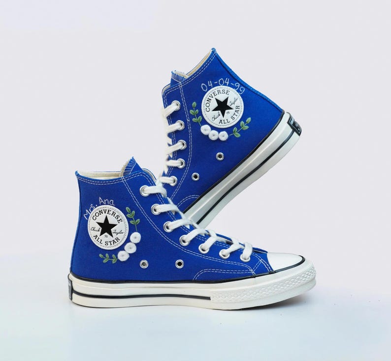 Floral Wreath Converse Embroidery