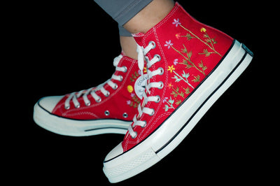 Cottage Garden Converse Embroidery
