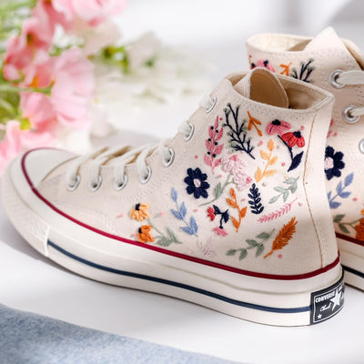 Ghost Embroidered Converse Shoes