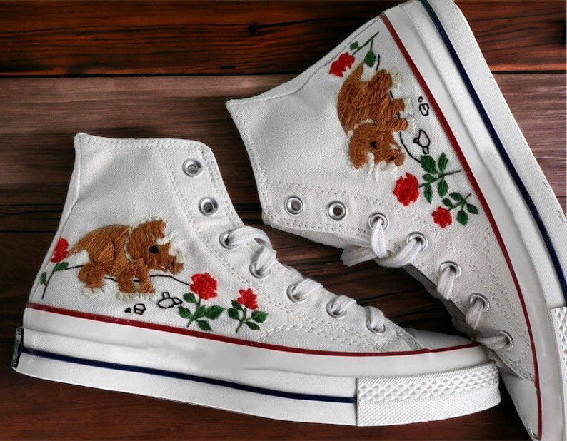 Puppy Rose Converse Embroidery