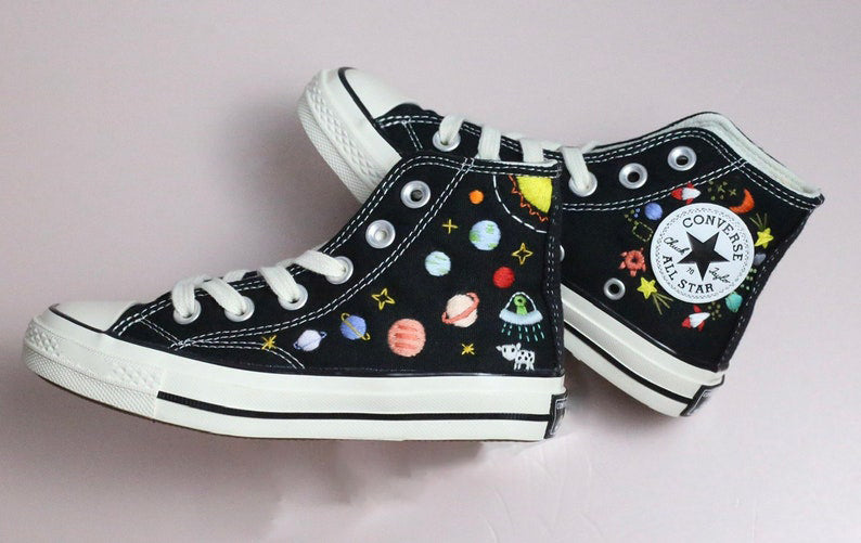 Space Planets Converse Embroidery