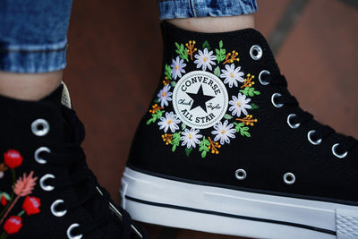 Mushroom Meadow Converse Embroidery