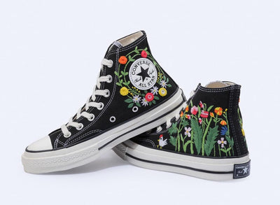 Wildflower Meadow Converse Embroidery