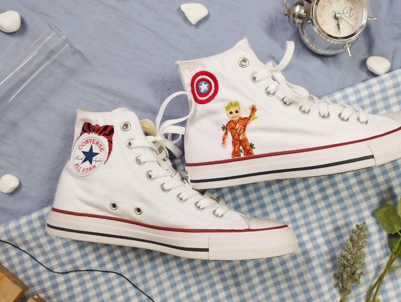 Groot & Infinity Gauntlet Converse Embroidery