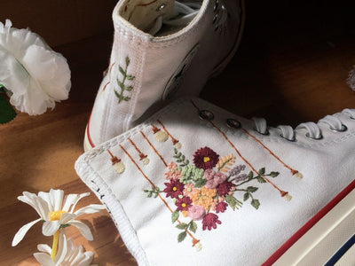 String Lights Bouquet Converse Embroidery