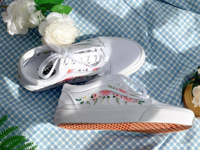 Pink Coneflower Converse Embroidery