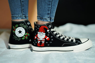 Santa Claus Converse Embroidery