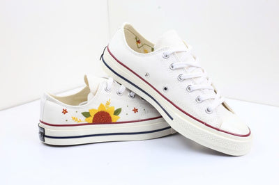 Sunflower Converse Embroidery