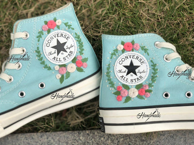Hamster Daisy Wreath Converse Embroidery
