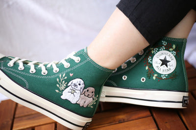 Puppy Couple Converse Embroidery
