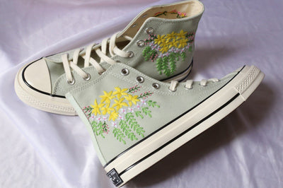 Jasmine Vine Converse Embroidery