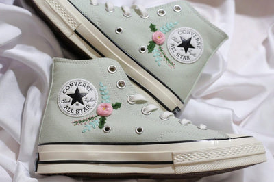 Cactus Garden Converse Embroidery