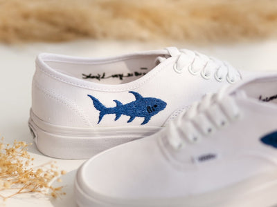 Shark Embroidered Vans