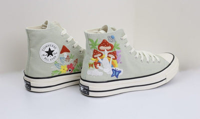 Crystal Mushroom Converse Embroidery