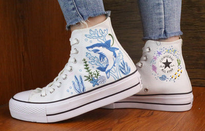 Shark Reef Converse Embroidery