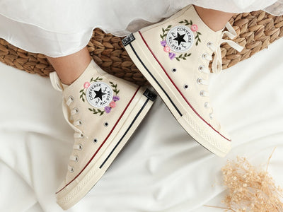 Wildflower Garden Converse Embroidery